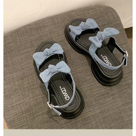 Women's Korean-style Bow Platform Sandals