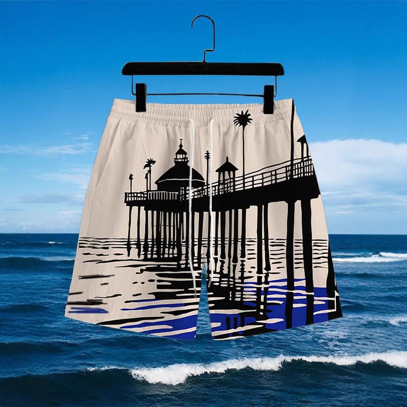 Fashion Digital Printing Men's Sports Beach Pants