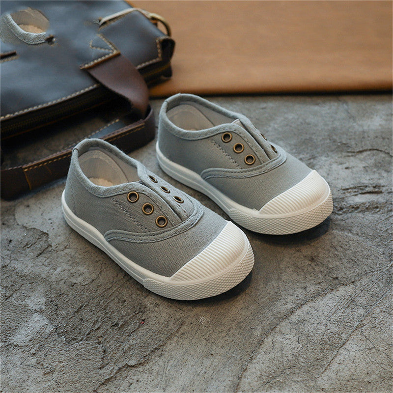 Children's Canvas Shoes Boys And Girls Solid Sole Baby Shoes