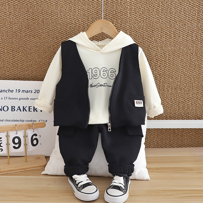 Children's Clothes Number Vest Three-piece Set