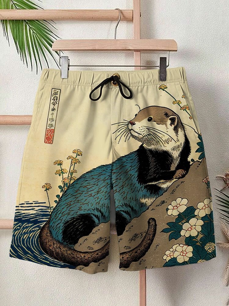 Fashion Digital Printing Men's Sports Beach Pants