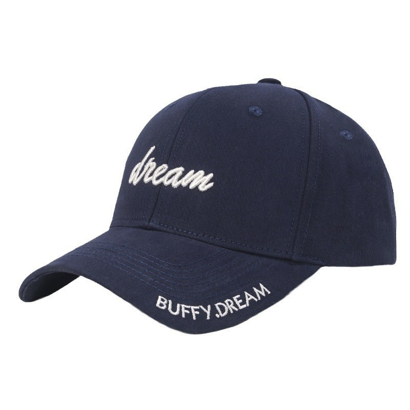 Korean Version Fashion Letter Embroidery Sun-proof Peaked Cap