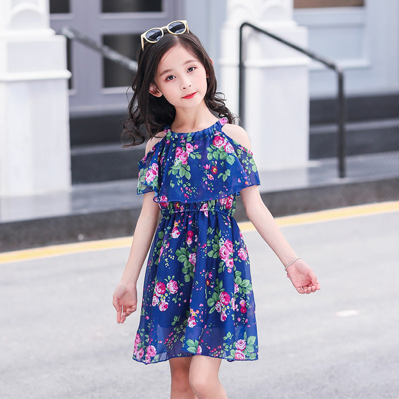 Western-style Little Girl Princess Dress Net Celebrity Children's Dress Fluffy Gauze Skirt