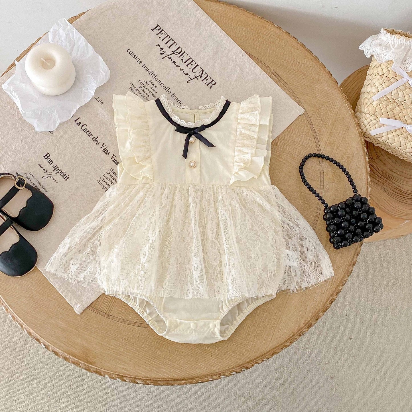 Summer Thin Baby Girl Jumpsuit Lace Dress