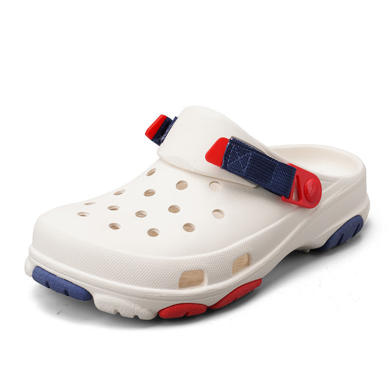 Men's Summer Wear Thick Bottom Increased Closed Toe Coros Slippers