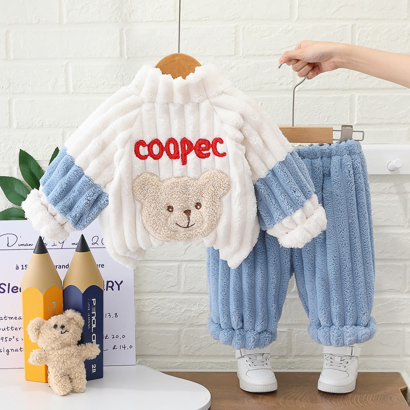 Children's Flannel Pajama Set Autumn & Winter