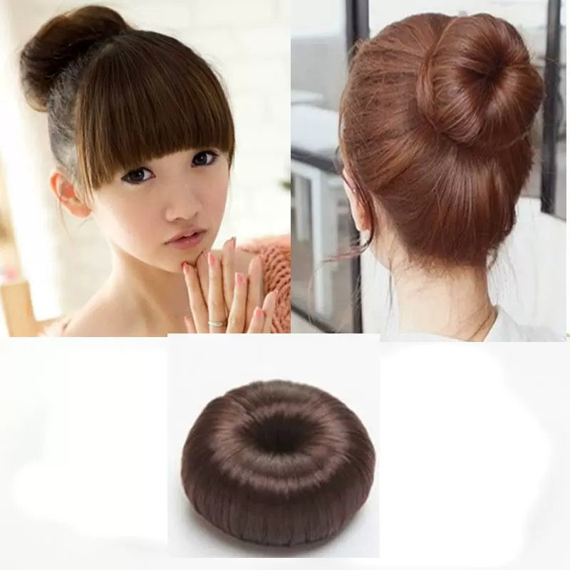 Korean headdress donut wig hair ring hair ring hair ball hair tools flower bud hair ring hair accessories