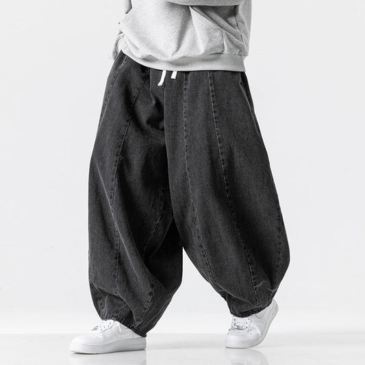 Men's Lantern Plus Size Japanese-style Retro Baggy Straight Trousers