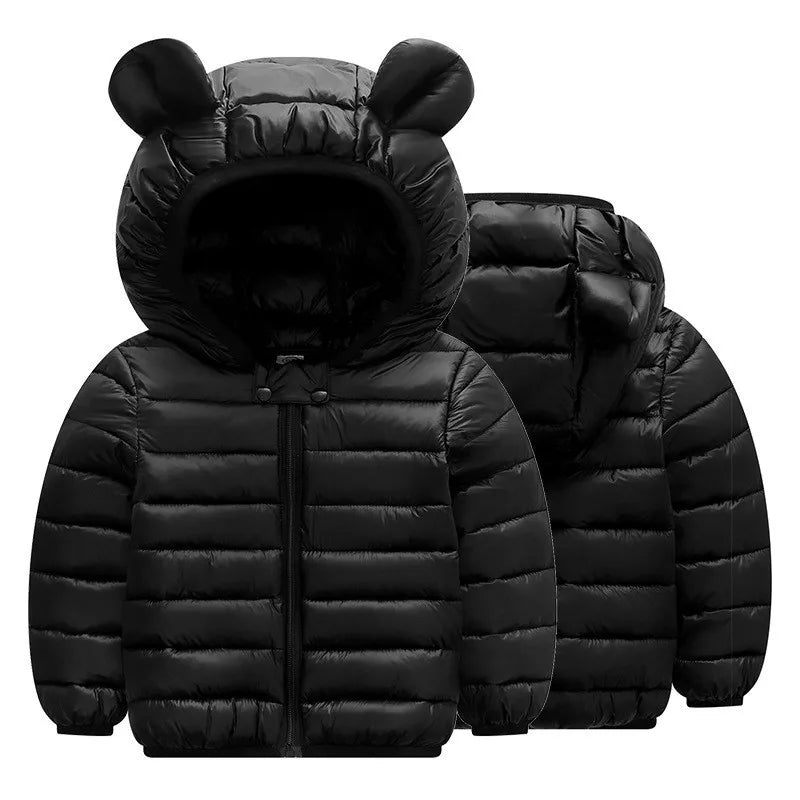 Kids Boy Lightweight Down Jacket Girl Baby Cartoon Dinosaur Outerwear Hooded Coat Autumn Winter Clothes Christmas Birthday Gifts