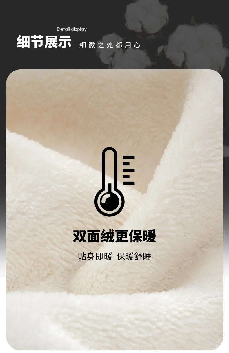 2pcs Sets Warm Home Suits Kids Clothes Flannel Warm Set for Boys Autumn and Winter Thickened Long-sleeved Home Clothes Set