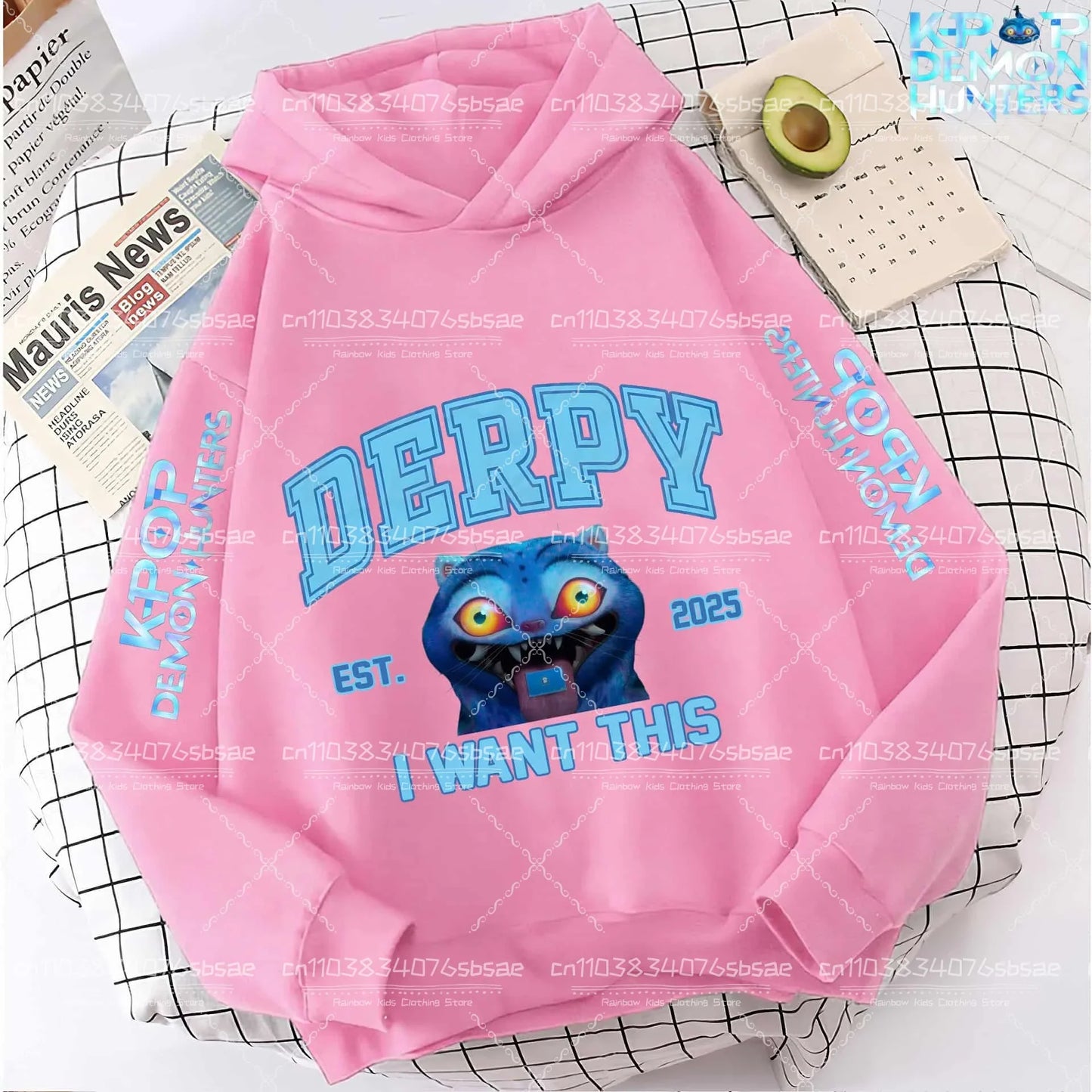 2025 Autumn Winter Hot New KPop Demon Hunters Hoodie: Cartoon Style Pullover for Children Boys & Girls Casual Comfy Sweatshirt