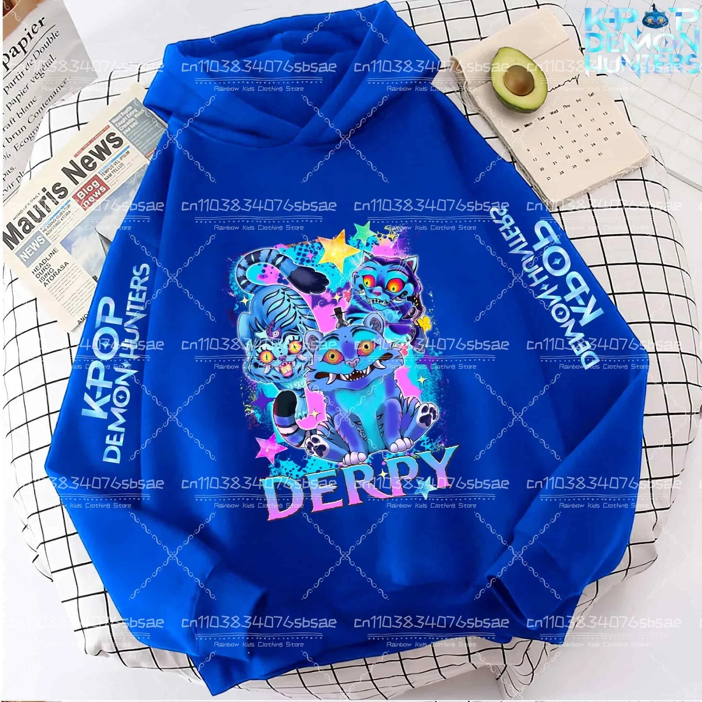 2025 Autumn Winter Hot New KPop Demon Hunters Hoodie: Cartoon Style Pullover for Children Boys & Girls Casual Comfy Sweatshirt