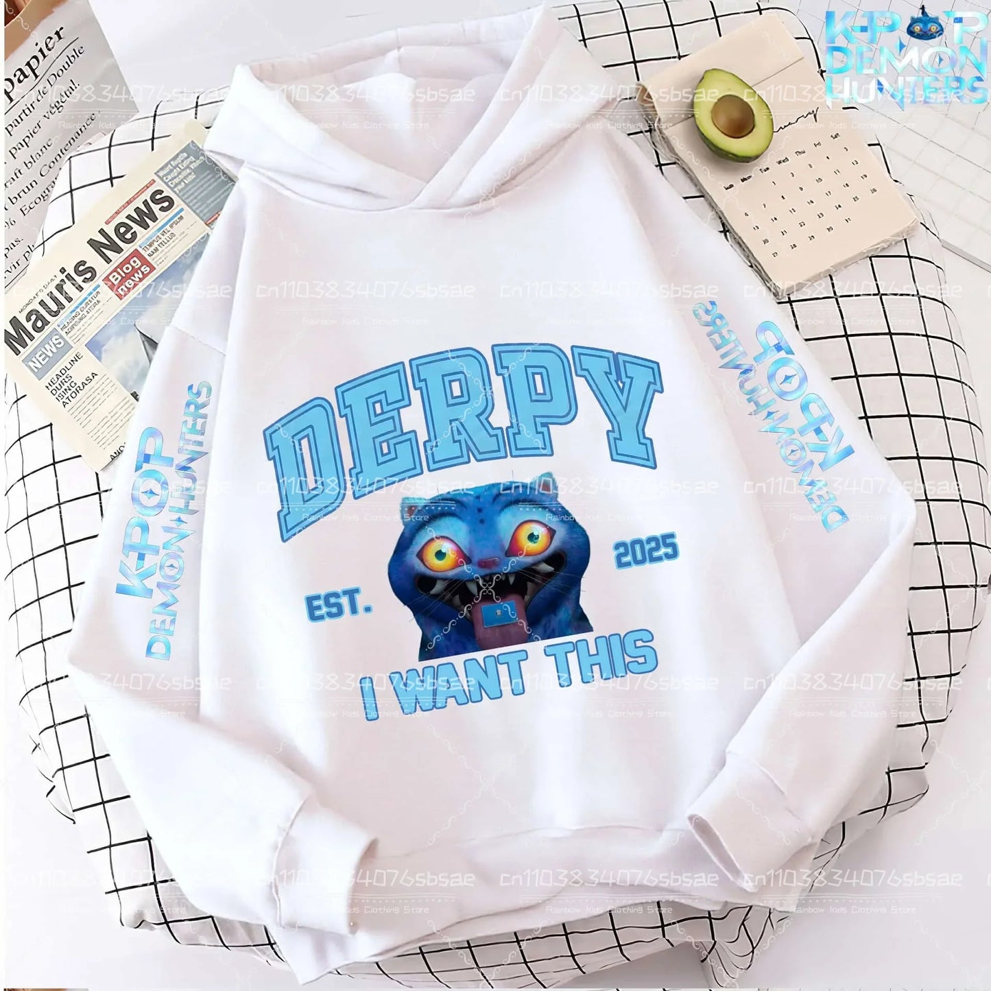 2025 Autumn Winter Hot New KPop Demon Hunters Hoodie: Cartoon Style Pullover for Children Boys & Girls Casual Comfy Sweatshirt