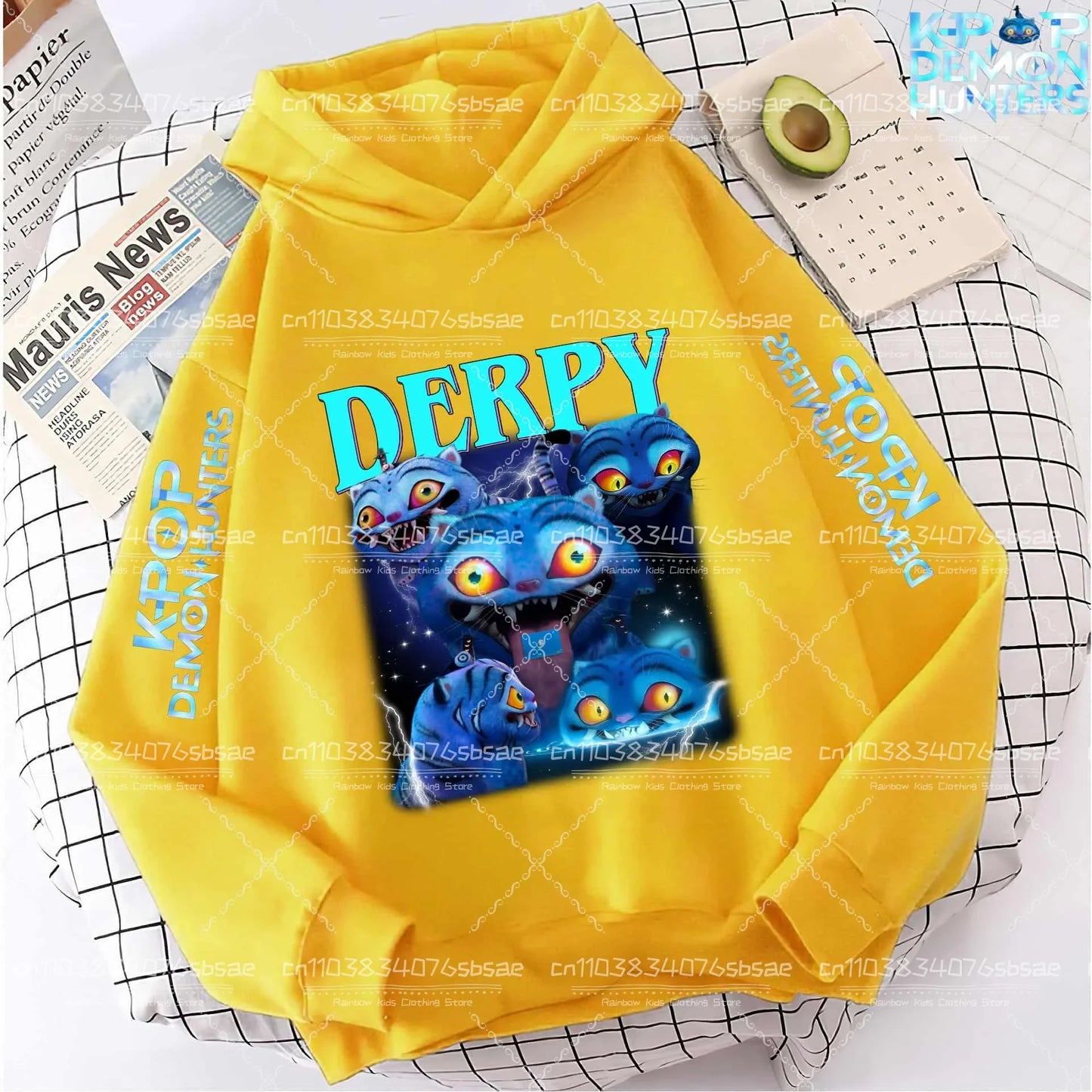 2025 Autumn Winter Hot New KPop Demon Hunters Hoodie: Cartoon Style Pullover for Children Boys & Girls Casual Comfy Sweatshirt