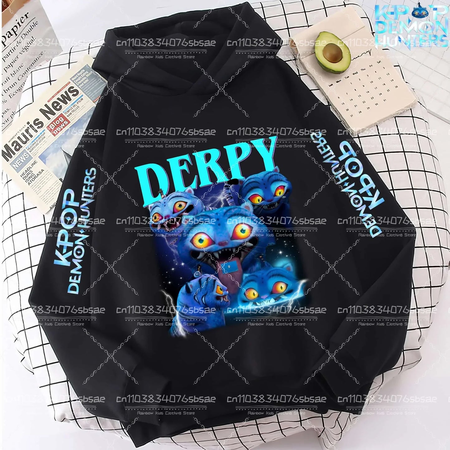2025 Autumn Winter Hot New KPop Demon Hunters Hoodie: Cartoon Style Pullover for Children Boys & Girls Casual Comfy Sweatshirt
