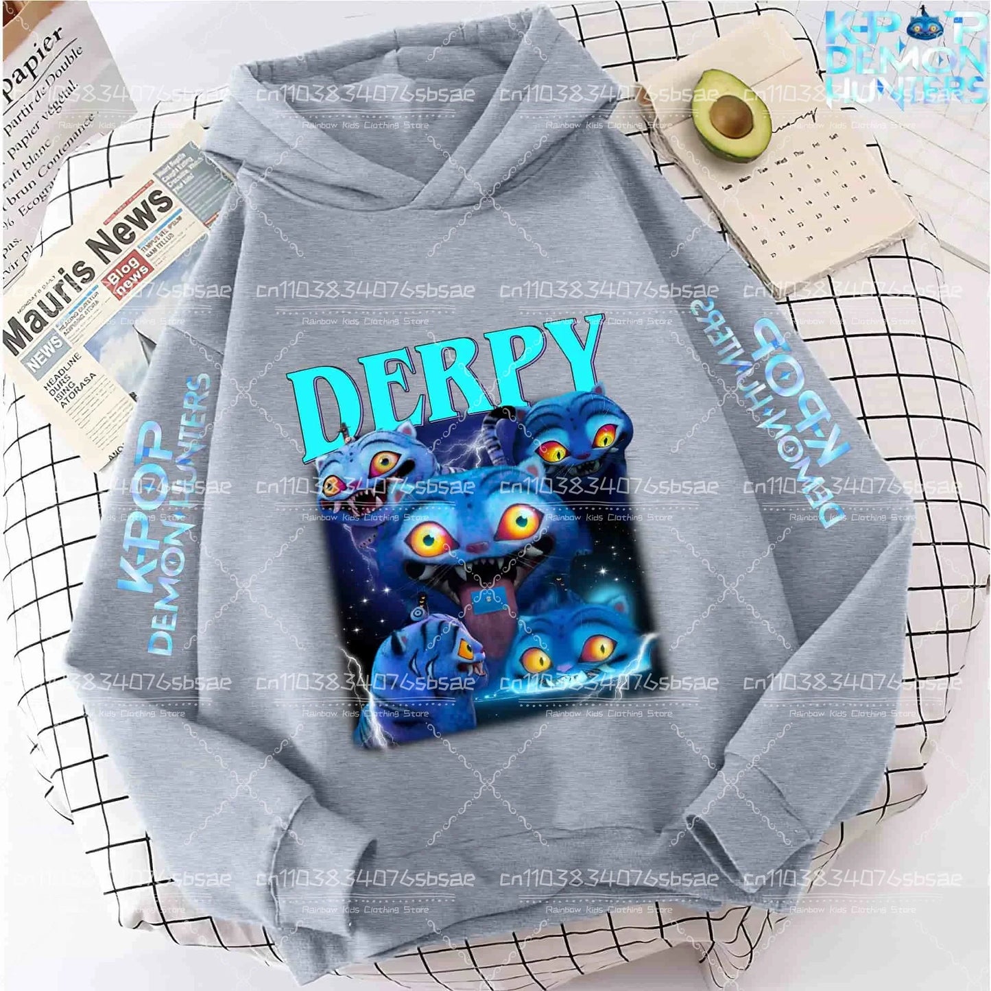 2025 Autumn Winter Hot New KPop Demon Hunters Hoodie: Cartoon Style Pullover for Children Boys & Girls Casual Comfy Sweatshirt