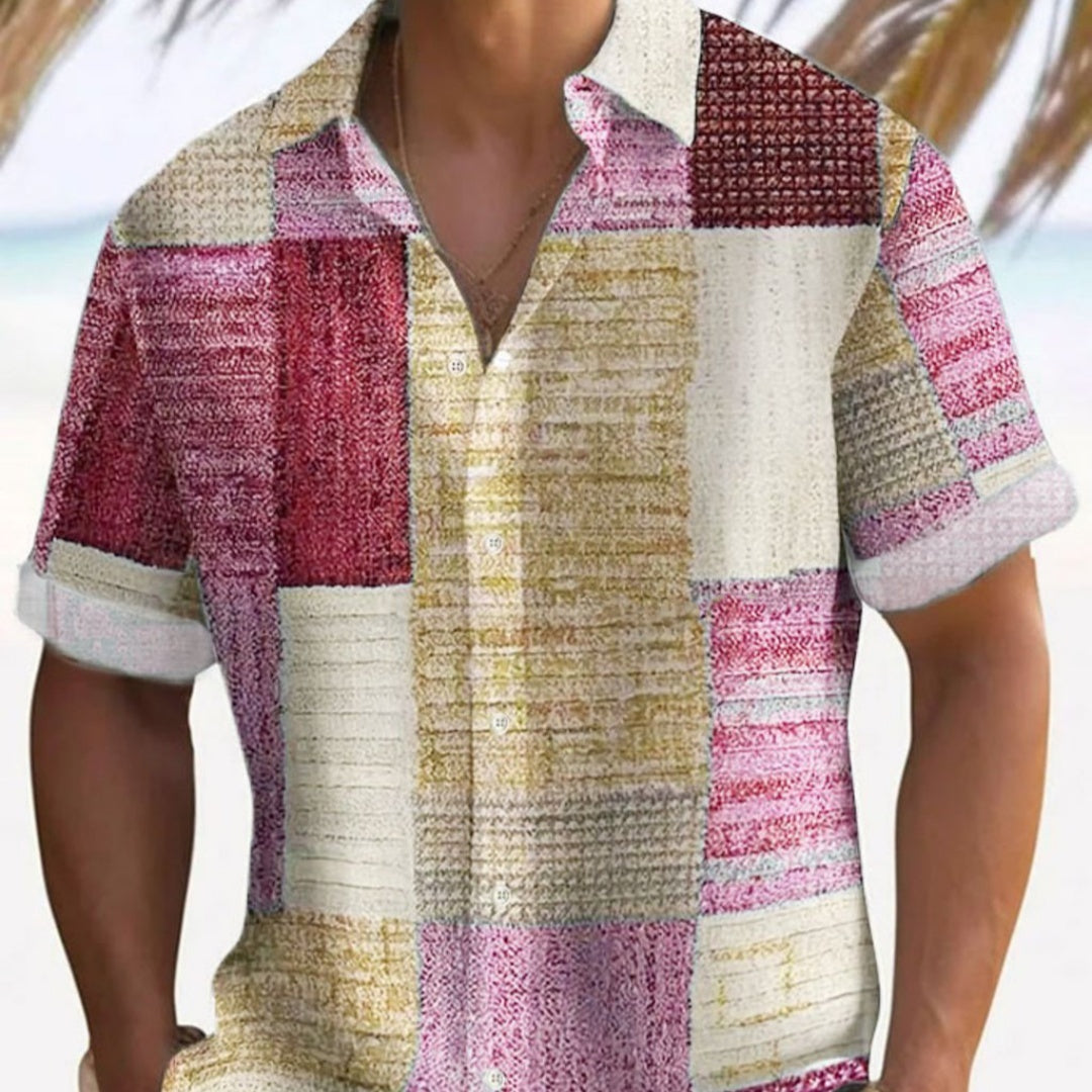 Retro Men's Fashion Plaid Printed Casual Shirt