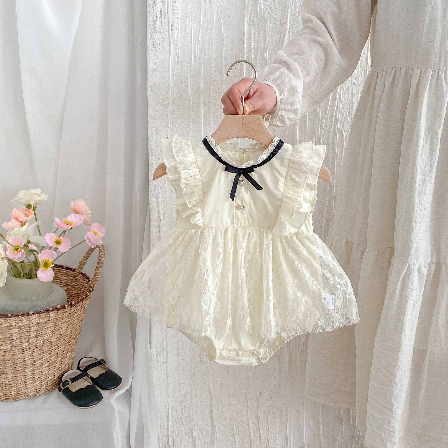 Summer Thin Baby Girl Jumpsuit Lace Dress