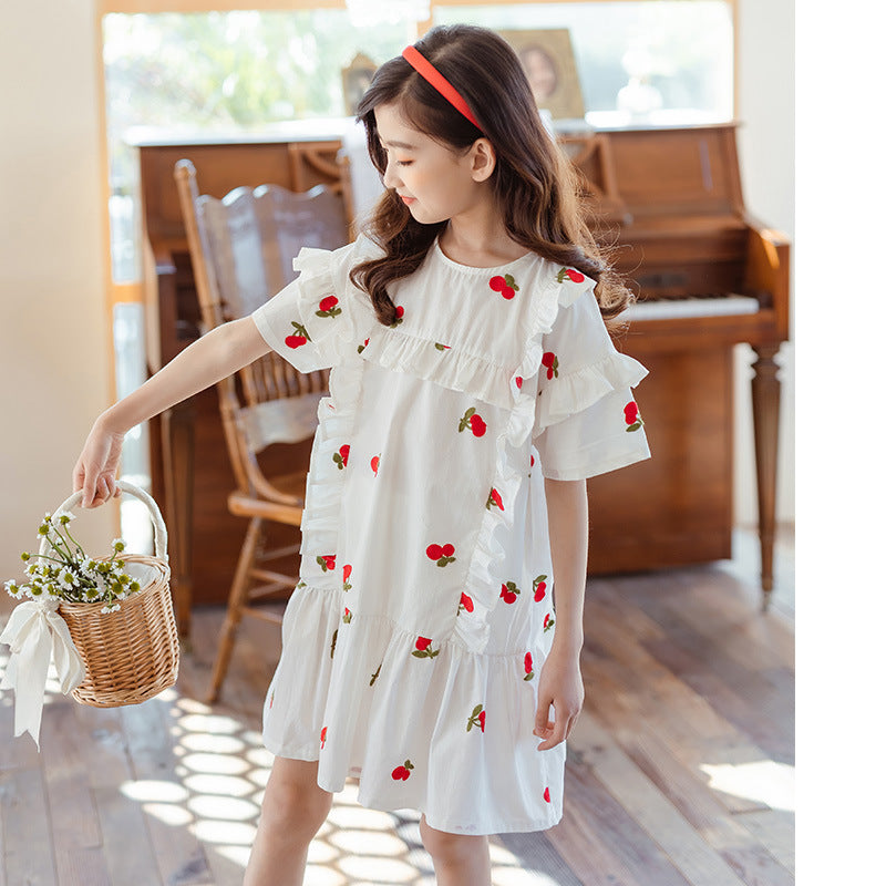 Girls Sweet Embroidered Princess Doll Dress