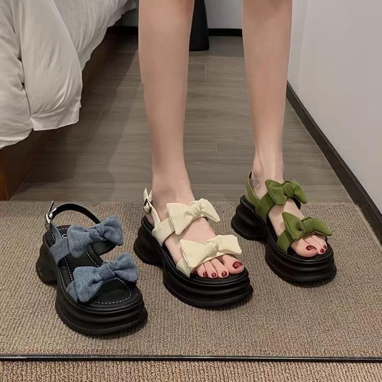 Women's Korean-style Bow Platform Sandals