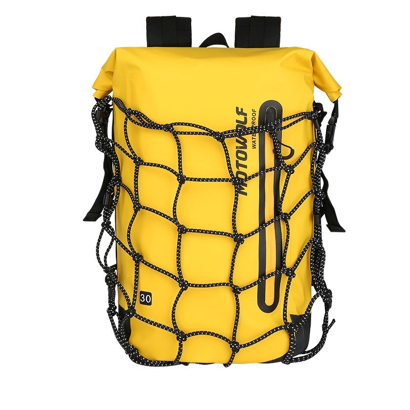 Motorcycle Multi-purpose Portable Large Capacity Shoulder Backpack Belt Net Bag