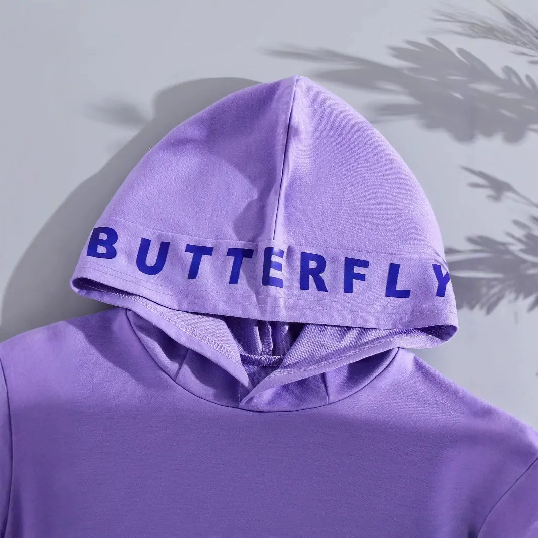 Girls long-sleeved short blouse sweatshirt suspender dress set