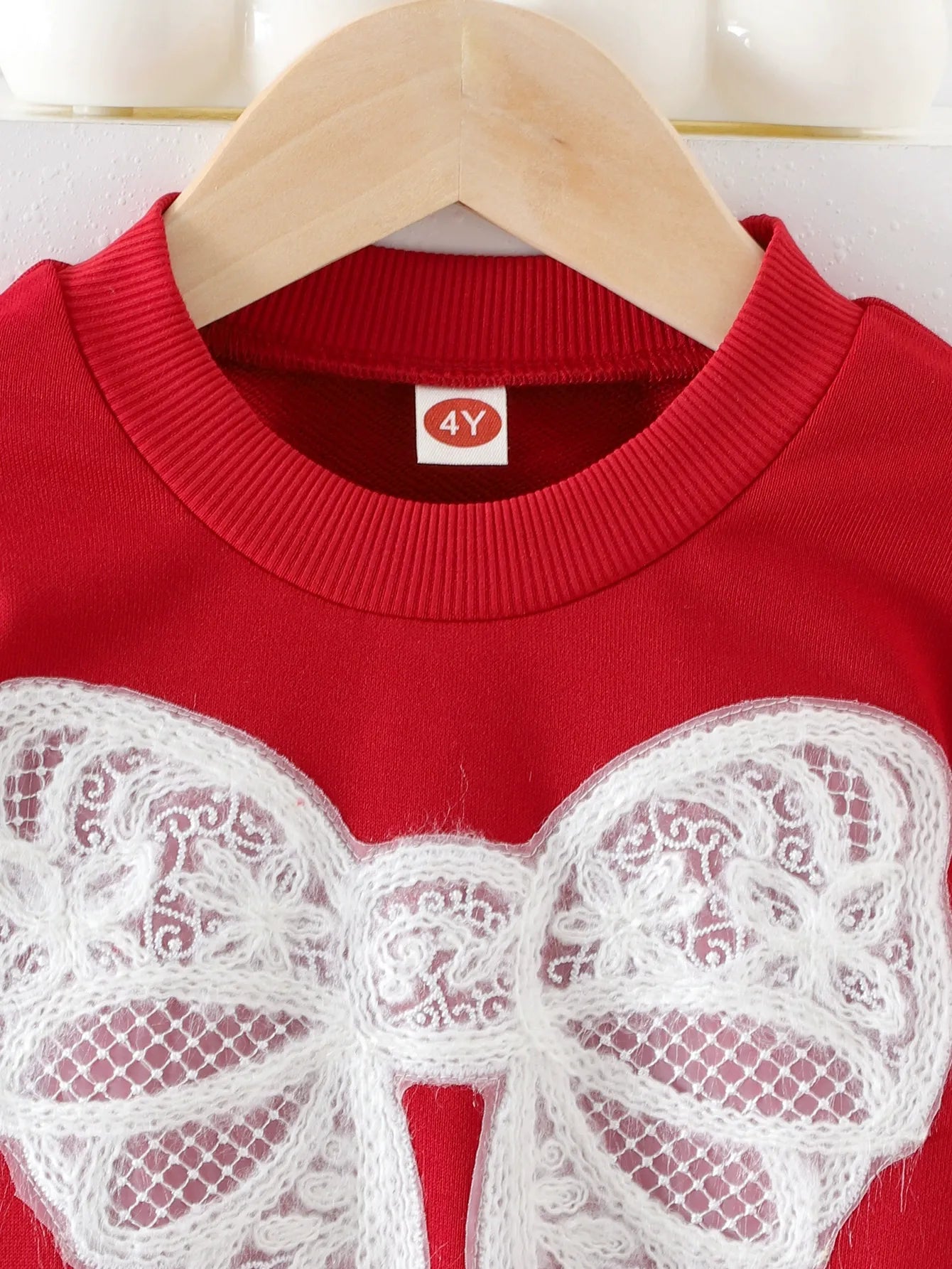 Autumn and winter new children's wine red long-sleeved sweatshirt + trousers set