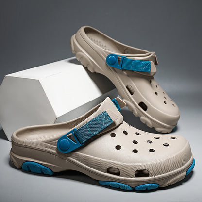 Men's Summer Wear Thick Bottom Increased Closed Toe Coros Slippers