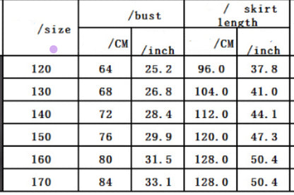 Children's Full Dress Girls' Princess Dress Costume