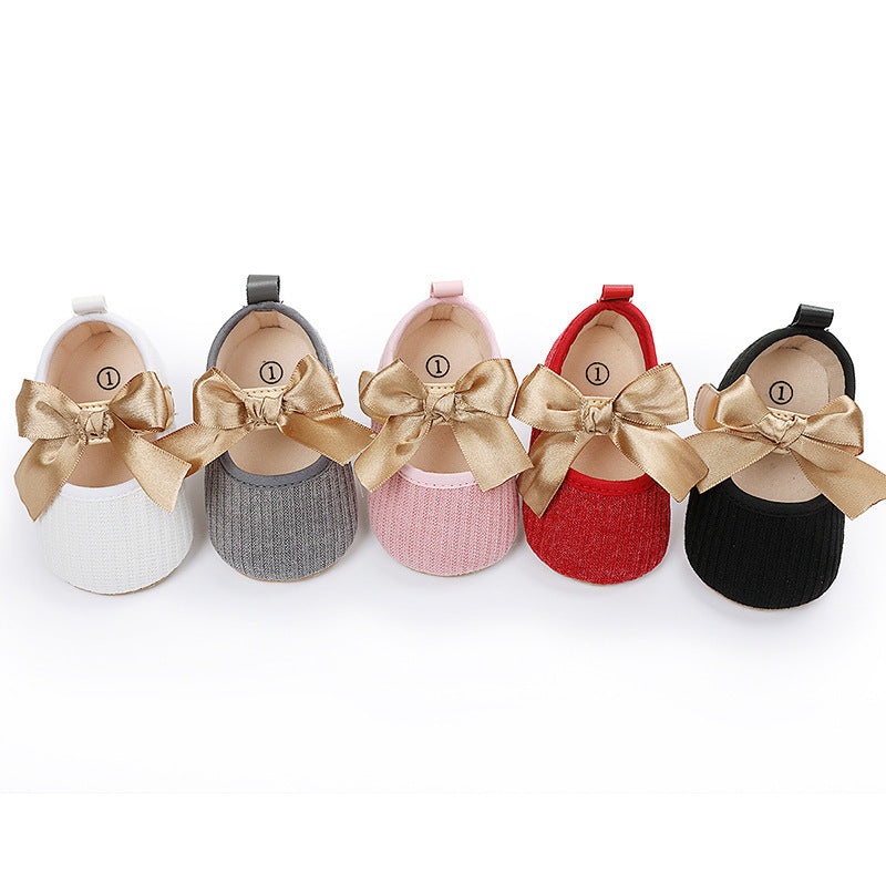 0-1 Years Old Bowknot Comfortable Baby's Shoes Velcro Super Soft Newborn Shoes Baby Shoes Toddler Shoes