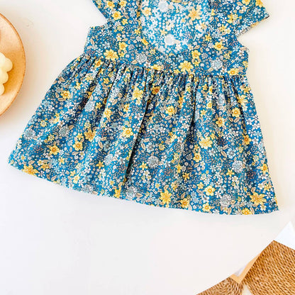 Fashion Personality Korean Style Girls Floral Dress
