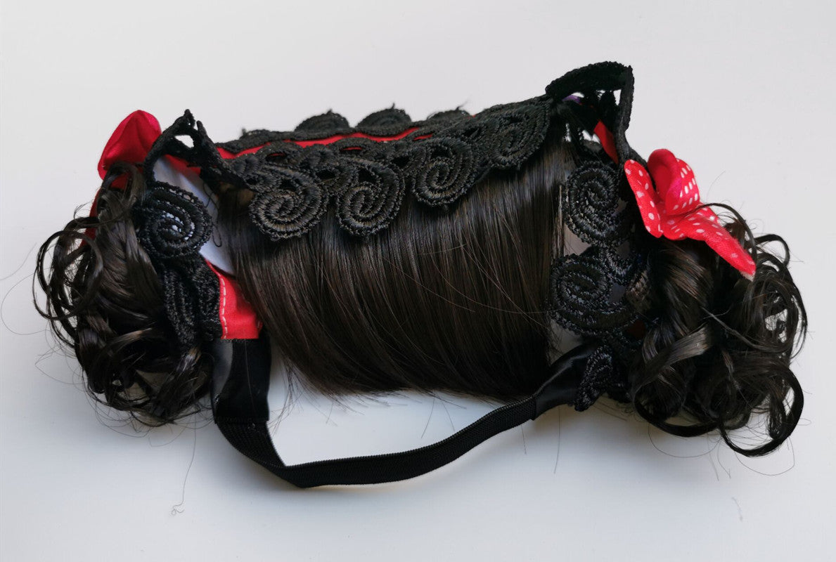 Newborn Baptism Cute Curly Hair Bundle Bangs Hair Ornament