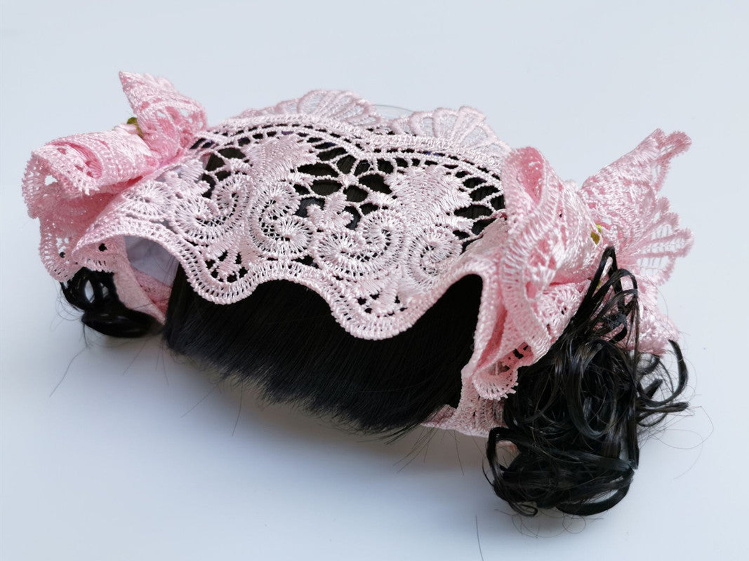 Newborn Baptism Cute Curly Hair Bundle Bangs Hair Ornament