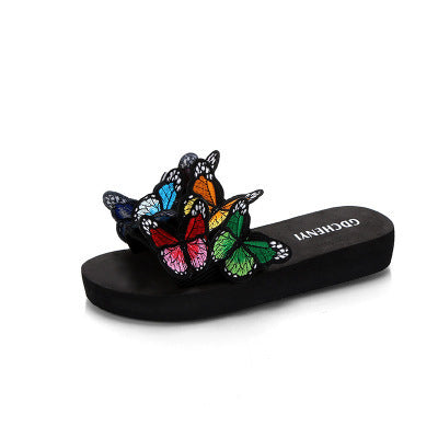 Spot Cross-Border Independent Station Aliexpress Bow Embroidered Word Sandals Flat Shoes