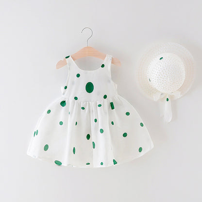 Girls Sleeveless Dress Children Bow