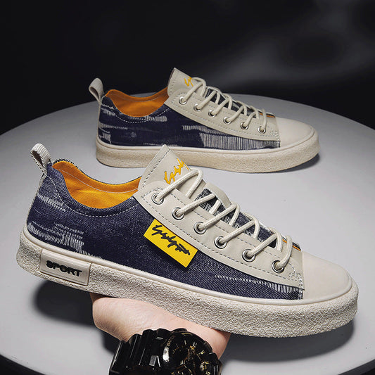 Summer Autumn Men Canvas Shoes New Fashion Solid Color