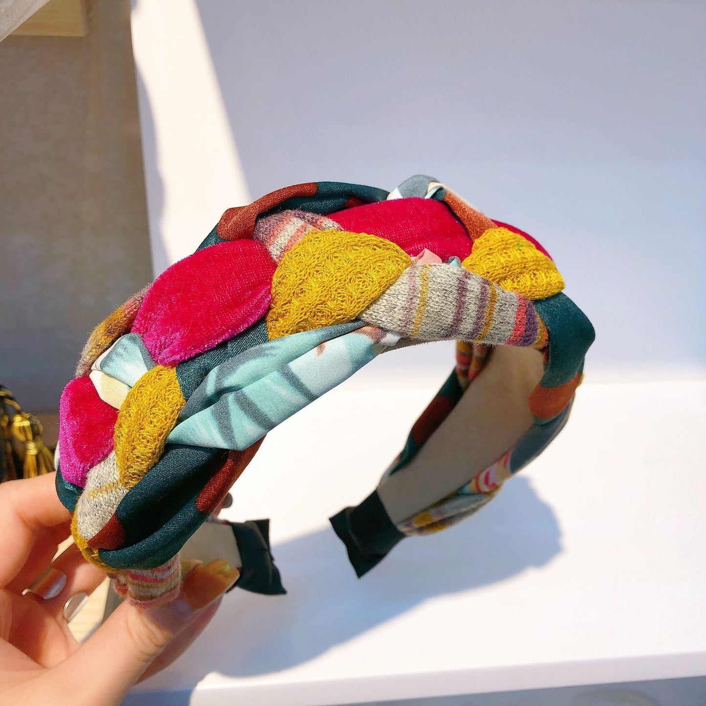 Hand-woven Braid Retro Simple Wide Headband