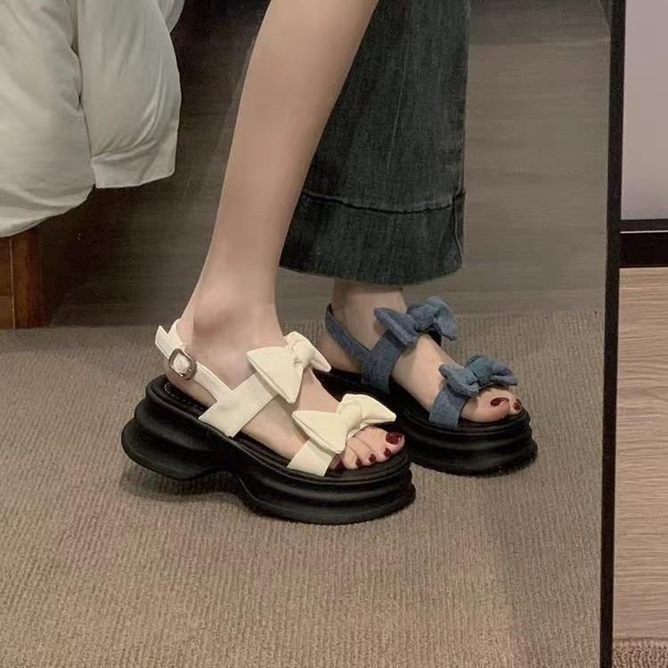 Women's Korean-style Bow Platform Sandals
