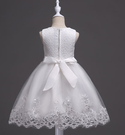 spring and summer girls princess dress wedding dress flower girl dress in the children's dress show birthday pettiskirt