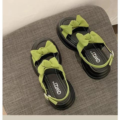 Women's Korean-style Bow Platform Sandals