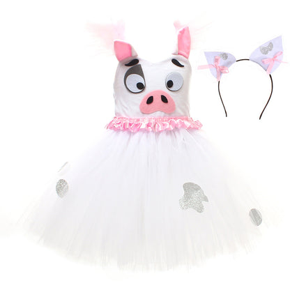 Cartoon Piggy Halloween Dress Up Costume Animal Dress