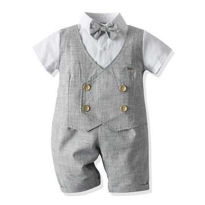 Fashion Personality Boys' Waistcoat Two-piece Set