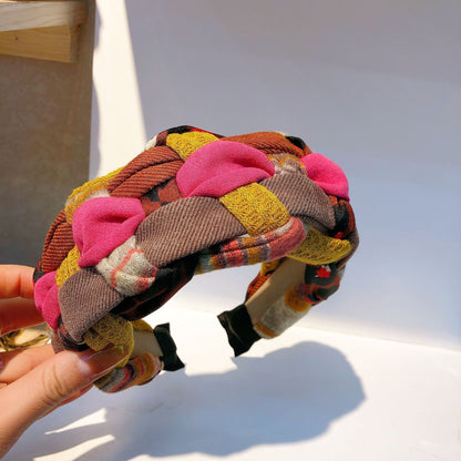 Hand-woven Braid Retro Simple Wide Headband