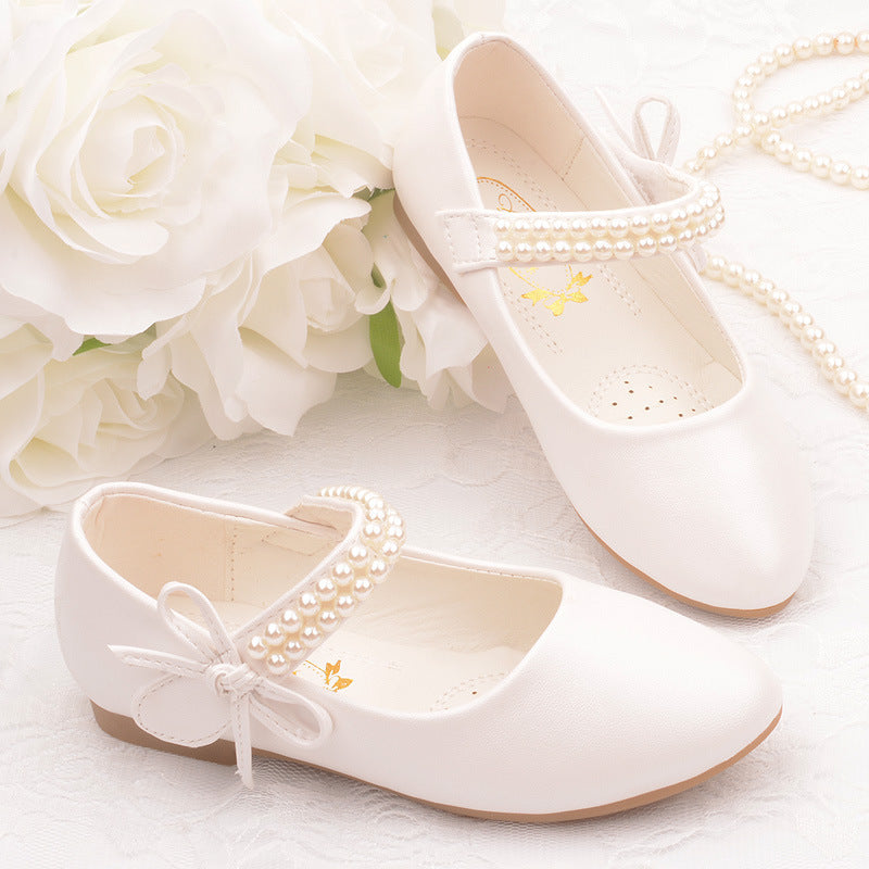 Girls' Photography Flat Leather Shoes