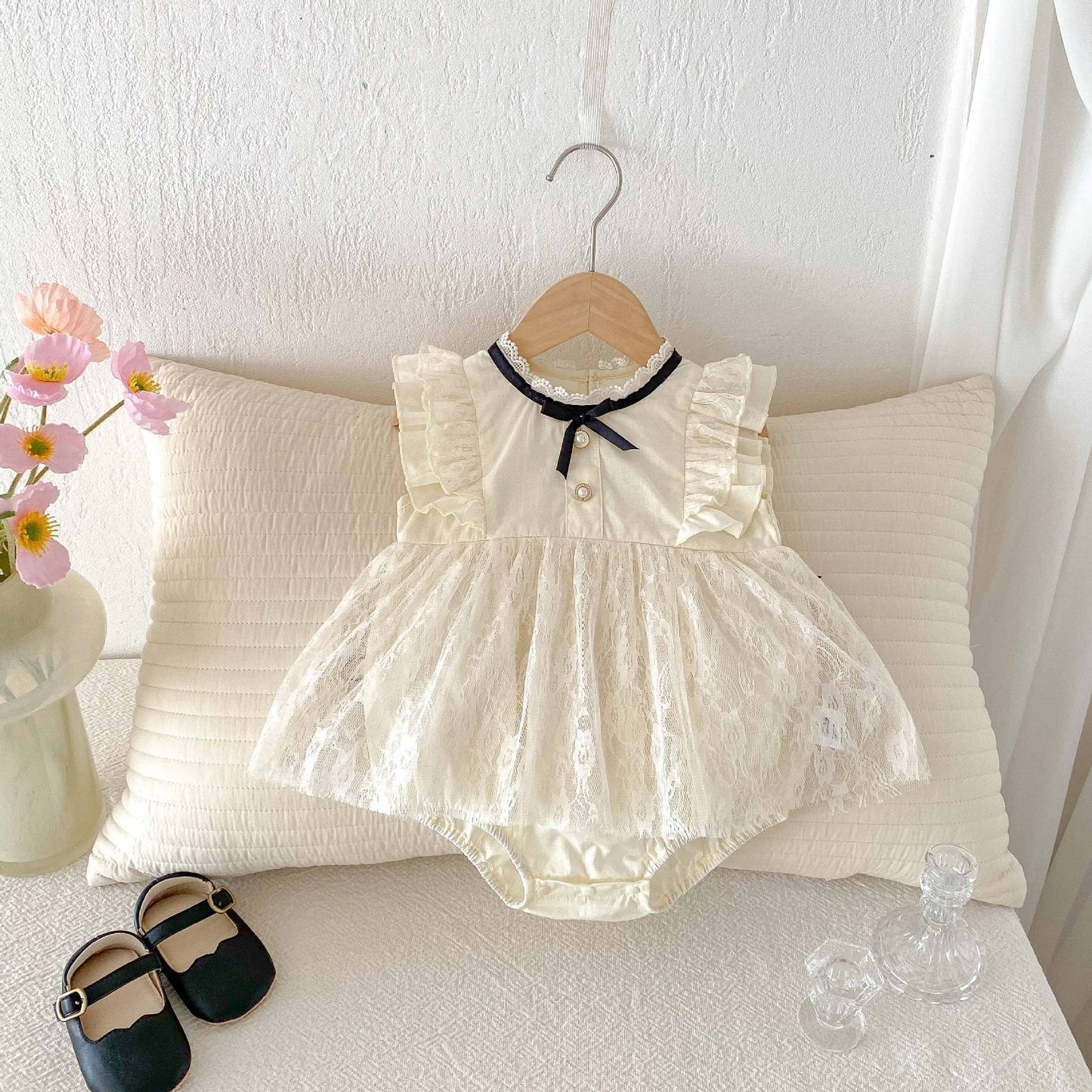 Summer Thin Baby Girl Jumpsuit Lace Dress
