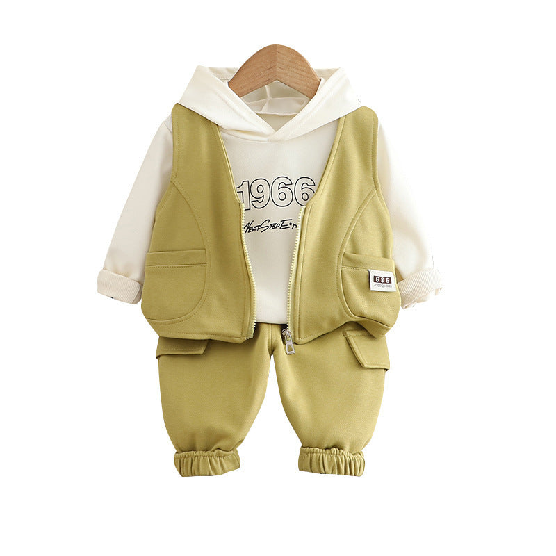 Children's Clothes Number Vest Three-piece Set