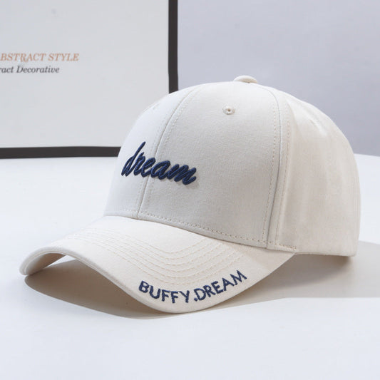 Korean Version Fashion Letter Embroidery Sun-proof Peaked Cap