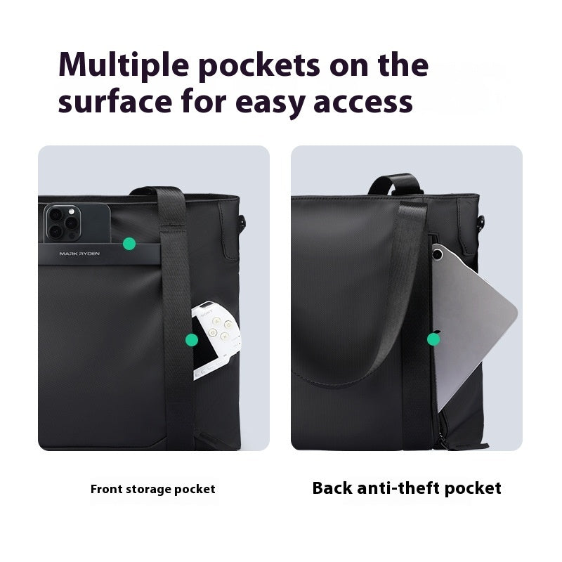 Men's Large Capacity Layered Shoulder Messenger Bag