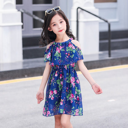 Western-style Little Girl Princess Dress Net Celebrity Children's Dress Fluffy Gauze Skirt