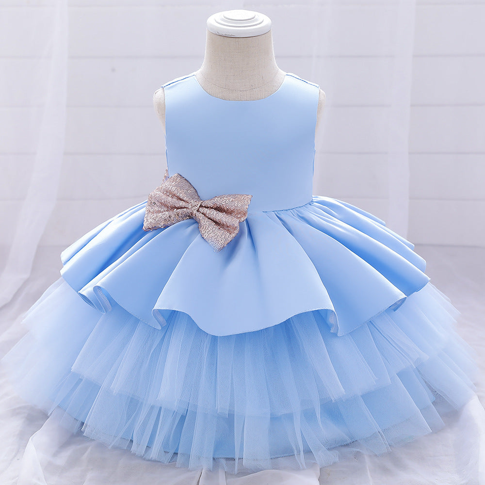 Mesh puffy princess cake dress
